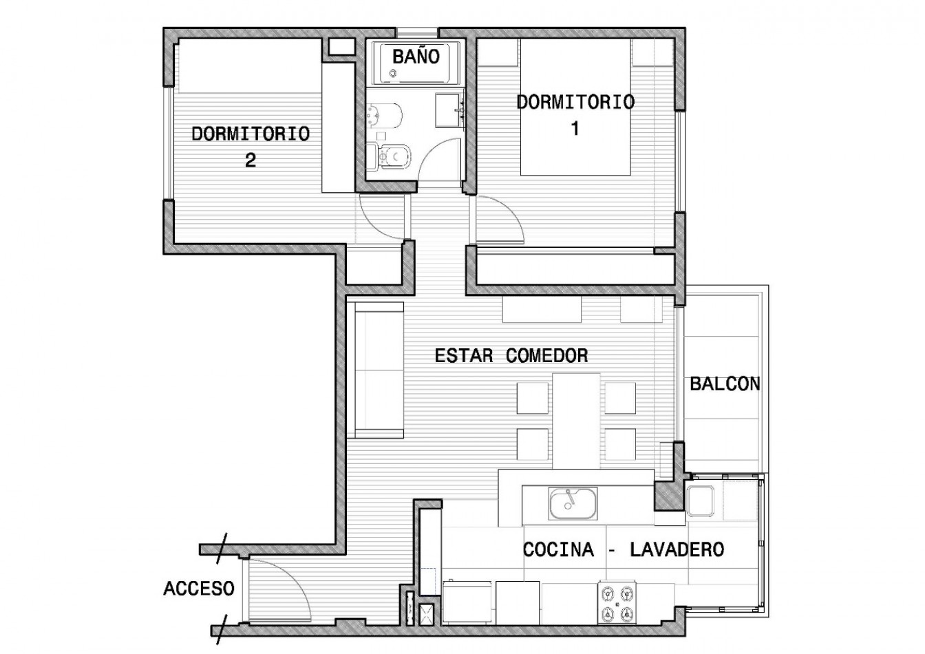 Alquiler Temporario 3 Ambientes, Guardia Vieja y Medrano, Almagro